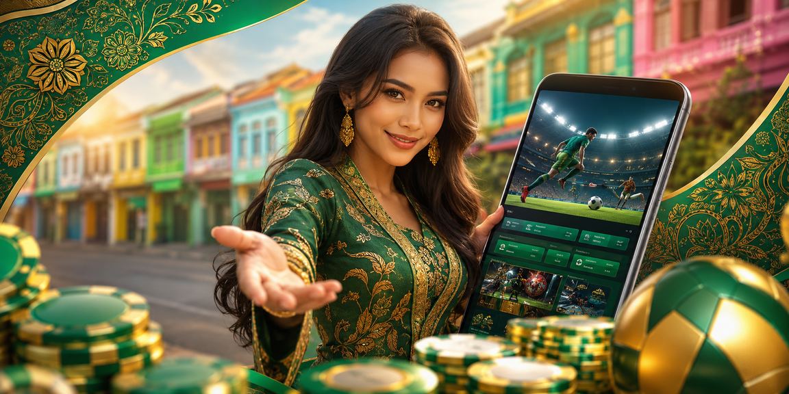 Pemain pertaruhan sukan di Pulau Pinang mengenakan batik tradisional sambil menikmati platform dalam talian