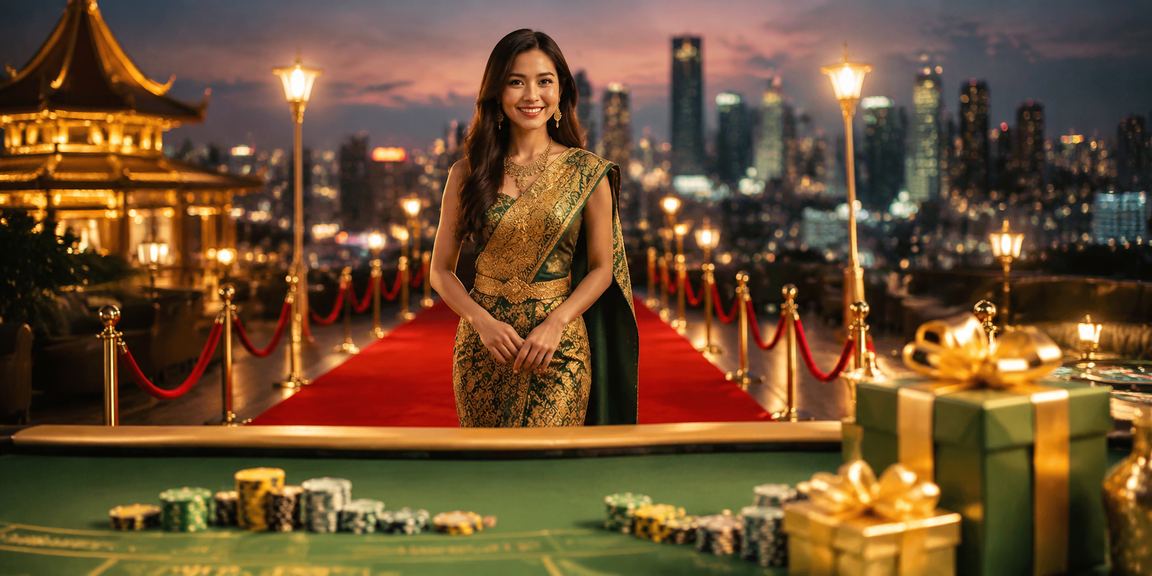 Suasana permainan baccarat di Sarawak dengan peniaga tempatan dan persekitaran kasino profesional